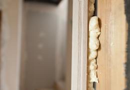 foam insulation in door frame