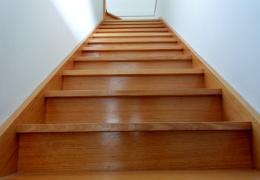 stairs to second floor of home