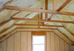 attic with new insulation