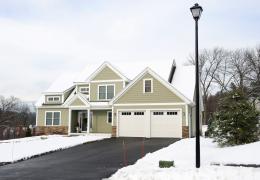 snowy winter home