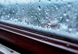 Condensation on a Home's Window due to High Humidity