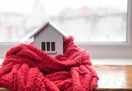 warm house in a scarf