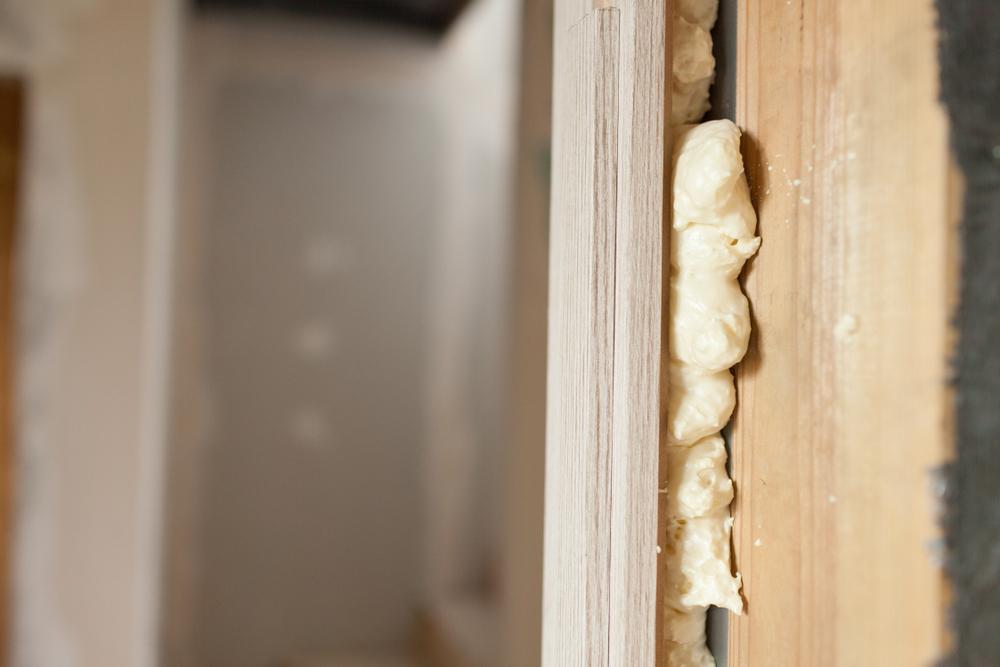 foam insulation in door frame