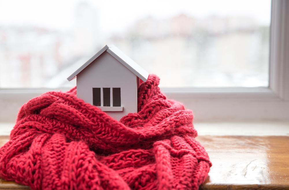 warm house in a scarf