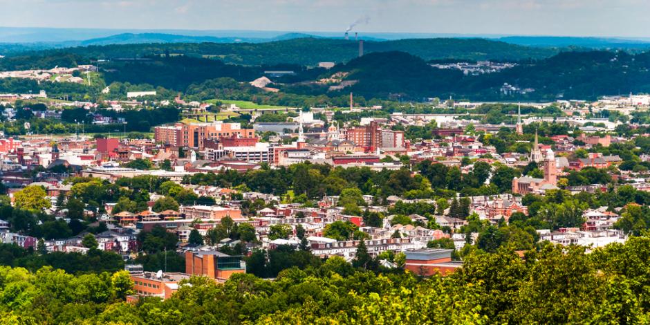 York PA aerial view